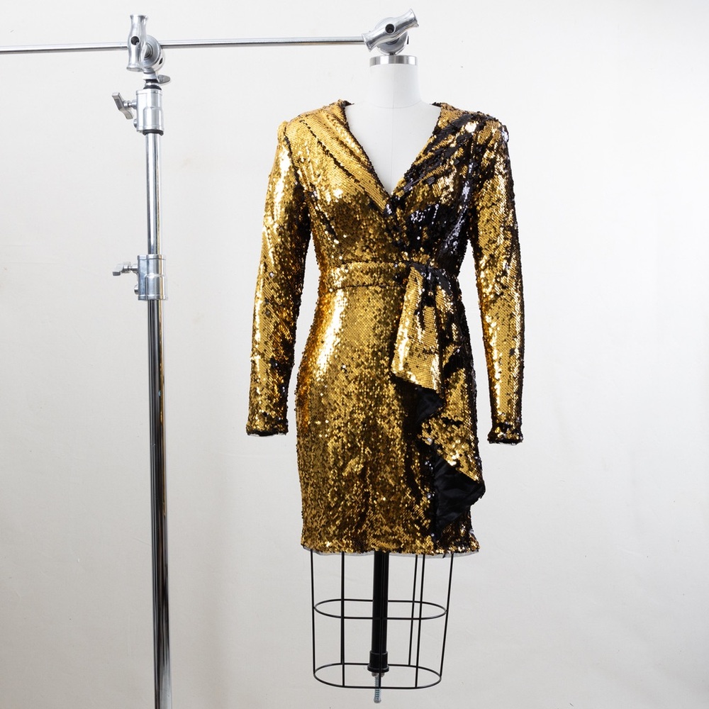 Gold Sequin Dress